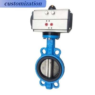 Универсальный ANSI 150lb DIN pn16 JIS 10K Wafer Type Алюминиевая ручка Wormgear Butterfly Valve