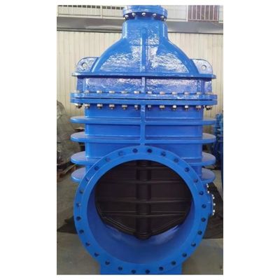 DN400 Крупный CI мягкое железо устойчивый сидящий клин клапан Pn16 ручное закрытие