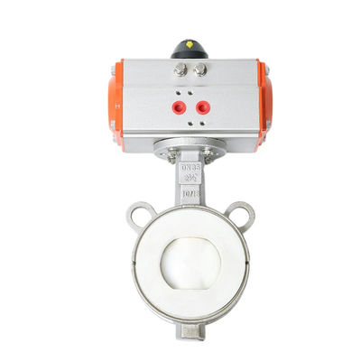 PTFE Actuator Нержавеющая сталь 304 Мягкий герметичный клапан бабочки для индивидуального размера порта