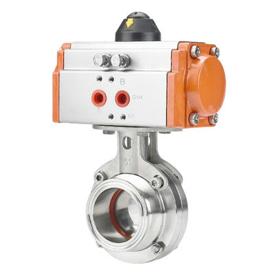 EPDM PTFE уплотнительный материал 2-дюймовый Tri Clamp Sanitary Butterfly Valve с пневматическим приводом