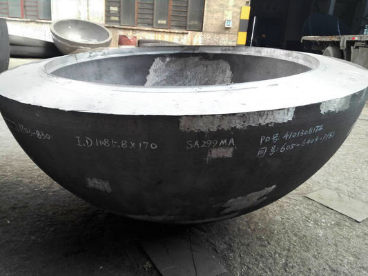 ASME Стандартное сварное соединение Нержавеющая сталь полусферная головка сосуда конечные головки