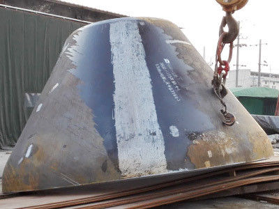 Полировка 304 нержавеющей конической головы конусового конца тарелки головки бака с сварным соединением
