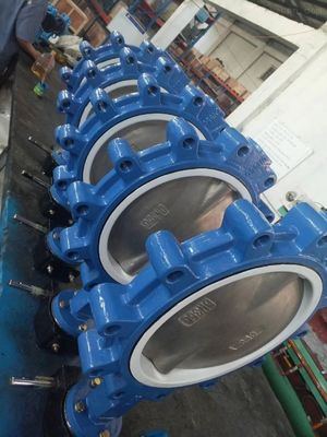 Водная среда PN10 PN16 Резиновый уплотнитель с подшипником типа Butterfly Valve Lt Type Worm