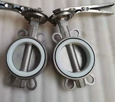 Вентиль бабочки из нержавеющей стали с размерами портов OEM и пневматической регулирующей ручкой