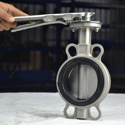 Вентиль бабочки из нержавеющей стали с размерами портов OEM и пневматической регулирующей ручкой