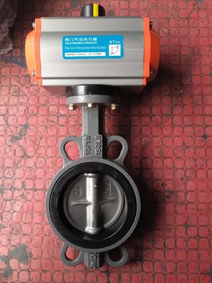 Низкотемпературный ручной PN16 PN25 DN40-DN400 300LB Металлическая жесткая уплотнительная пневматическая вафельная летучая клапан