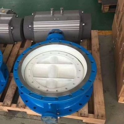 PN10 PN16 PN25 КЛАСС150 Двойной флангельный двойной офсетный эксцентрический клапан бабочки с пневматическим электрическим