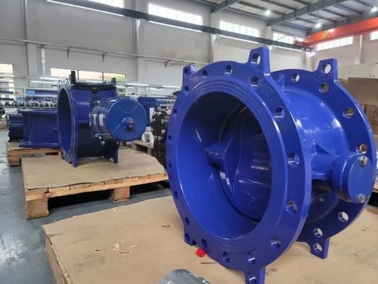 PN10 PN16 PN25 КЛАСС150 Двойной флангельный двойной офсетный эксцентрический клапан бабочки с пневматическим электрическим