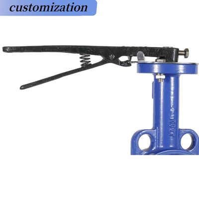 Промышленная структура диафрагмы EPDM PTFE Wafer Butterfly Valve с гибким железным рычагом