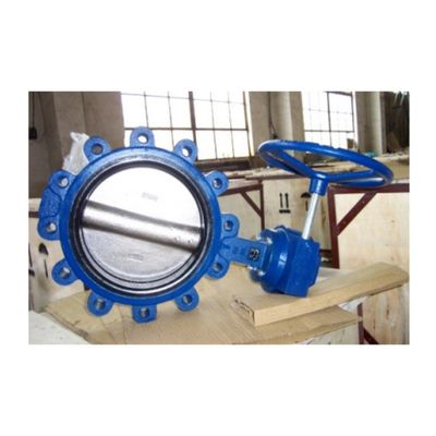 Газовые СМИ Двойной фланцевый клапан с летучей клапаной с сиденьем EPDM/NBR и рукояткой для прессы из чугуна