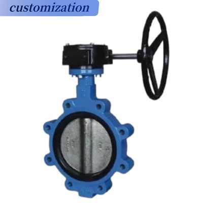 Газовые СМИ Двойной фланцевый клапан с летучей клапаной с сиденьем EPDM/NBR и рукояткой для прессы из чугуна