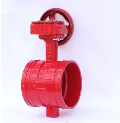 OEM Port Size Ductile Iron Rubber Lined Grooved Butterfly Valve для системы пожаротушения