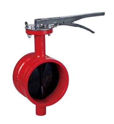 OEM Port Size Ductile Iron Rubber Lined Grooved Butterfly Valve для системы пожаротушения