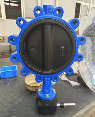 DN200 Вязкий литий железный PTFE сидячий клапан для бабочек для общей температуры