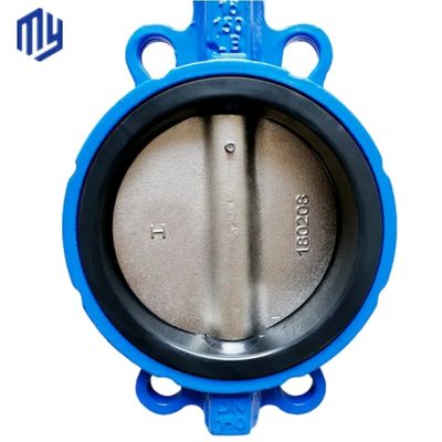 Гладкая производительность Pn16/10 Гибкое железо EPDM сидящая рычаг ручка вафель бабочка клапан