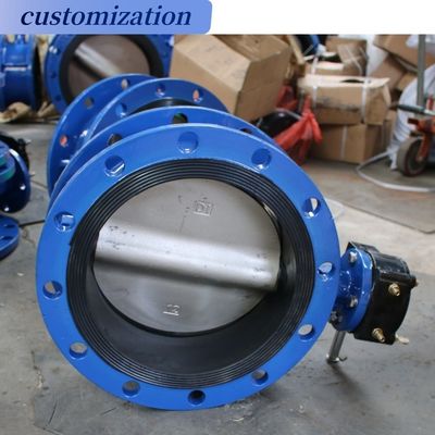 Служебные клапаны водонагревателей ИНДУСТРИАЛЬНЫЕ Pn16 Worm Gear Ductile Iron Double Flange Eccentric Butterfly Valve