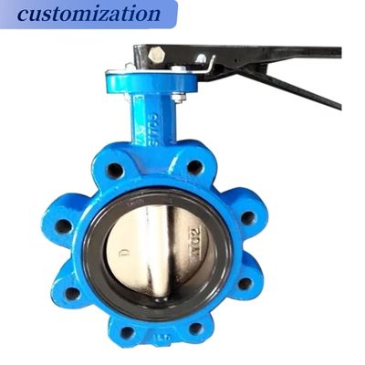 Структура диафрагмы Гидравлический CF8 Di Ci EPDM PTFE Сильный кислотный рычаг Lug Butterfly Valve