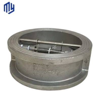 Ручной фланц из нержавеющей стали Pn25 DN 50 Wafer Lift Single Plate Swing Check Valve для отводного клапана