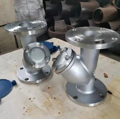 Полный сертификат Нержавеющая сталь SS304 SS316 PN16 фланцевый Y-цельник для отводных клапанов