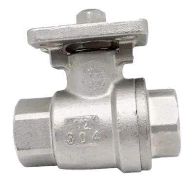 Нормальная температура SS304/SS316 Нержавеющая сталь с натяжкой 2PC двухкомпонентный шаровой клапан