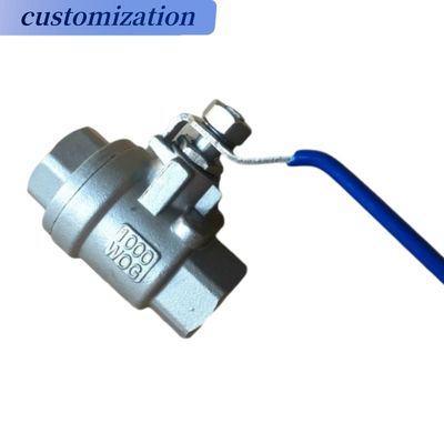Нормальная температура SS304/SS316 Нержавеющая сталь с натяжкой 2PC двухкомпонентный шаровой клапан