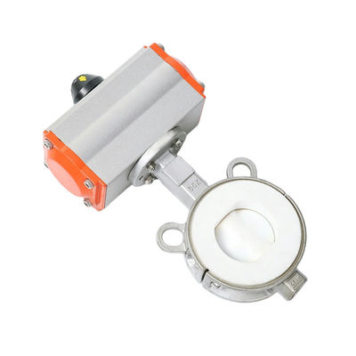 PTFE Actuator Нержавеющая сталь 304 Мягкий герметичный клапан бабочки для индивидуального размера порта