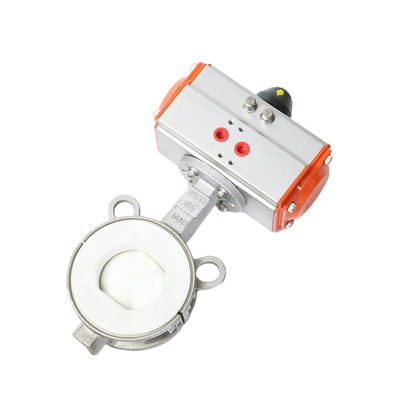PTFE Actuator Нержавеющая сталь 304 Мягкий герметичный клапан бабочки для индивидуального размера порта