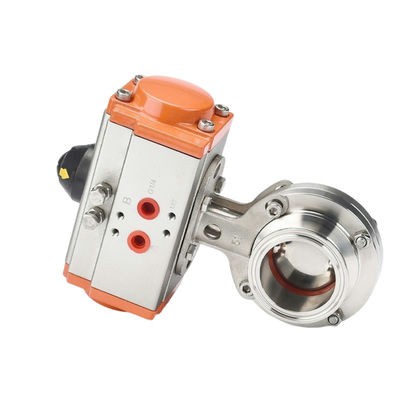 EPDM PTFE уплотнительный материал 2-дюймовый Tri Clamp Sanitary Butterfly Valve с пневматическим приводом