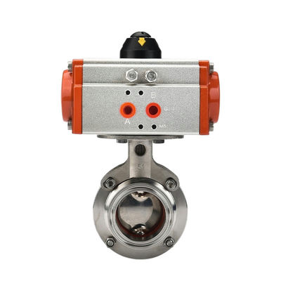EPDM PTFE уплотнительный материал 2-дюймовый Tri Clamp Sanitary Butterfly Valve с пневматическим приводом